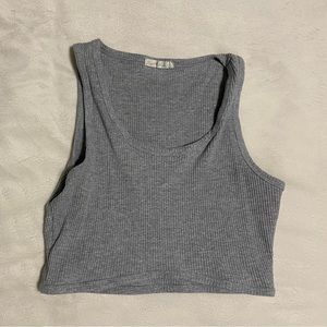 Cropped Grey Tank Top